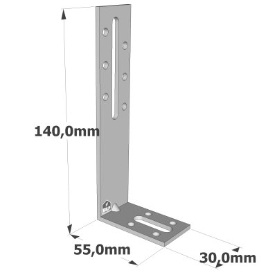 Équerres de fixation avec renfort - Réf. EFIXR1453