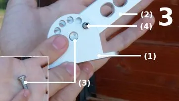 Pré-assemblage du levier et du support