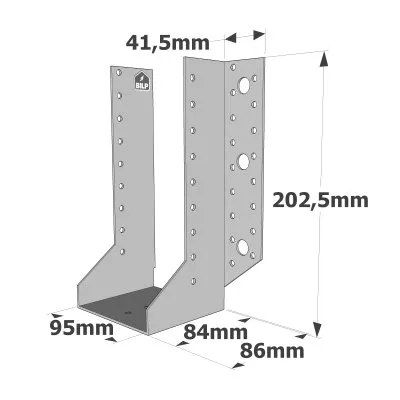 Sabots à ailes extérieures, gamme SAE CLASSIQUE (épaisseur 2mm, profondeur 84mm) - Réf. SAE500/95/2