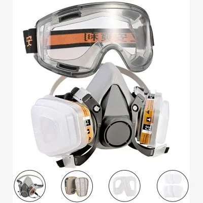 Respirateur Demi-Masque/Protection Masque à Double Couche de Protection/filtres montées/Masque Respiratoire Réutilisable - Réf. FAT5-XYYFR-PN452401