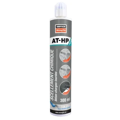 Résine béton charges lourdes avec témoin de pose - Gris - cdt. 300ml - Réf. ATHP300PLUSG-FR