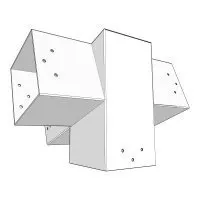 Aperçu du connecteur à 4 directions – pente 20° – 120 mm – Forme T3