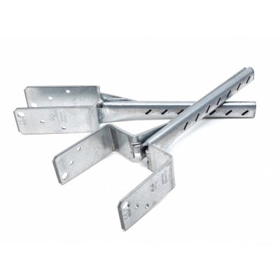 Pieds de poteau monobloc en U à sceller (sans soudure) - pour l'EXTERIEUR - Réf. PBWS100Z