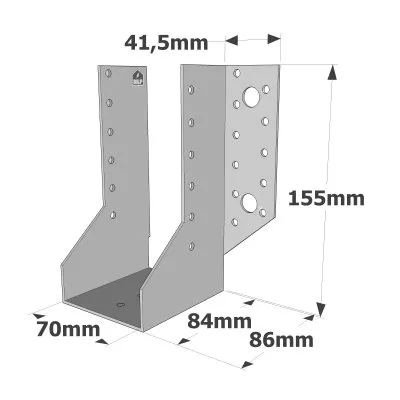 Sabots à ailes extérieures, gamme SAE CLASSIQUE (épaisseur 2mm, profondeur 84mm) - Réf. SAE380/70/2