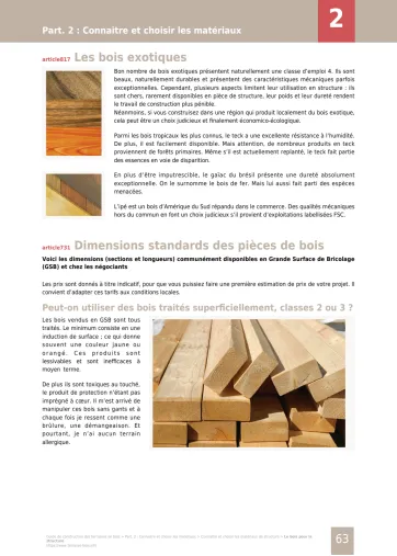 Extrait de la rubrique bois exotiques