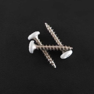 Vis bois et panneaux à tête ronde PZ - INOX A2 - BLANC - D 3.5 x L20 pour fixer les lames SUNDIY (bois et alu)