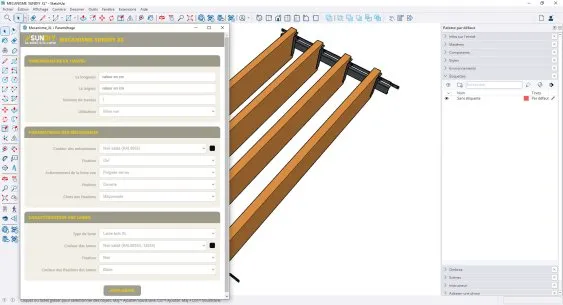 Fenêtre du plugin