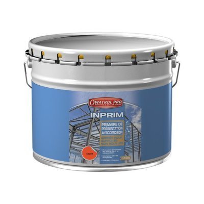 INPRIM : Primaire anticorrosion temporaire pour aciers, fers et métaux divers (support non rouillé) - Réf. OXRIND10