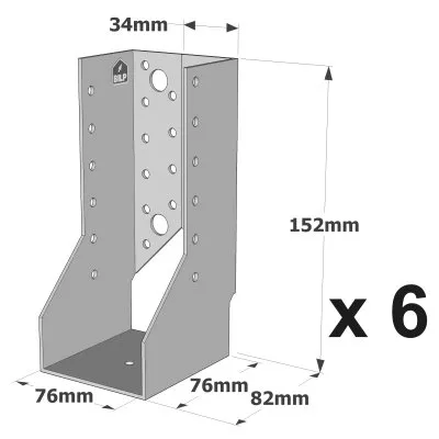 Sabots à ailes intérieures, gamme SAI CLASSIQUE (épaisseur 2mm) - Réf. SAI380/76/2_6