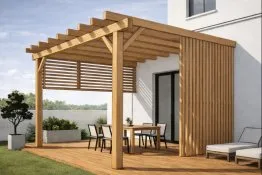 Bois chaleureux avec brise soleil
