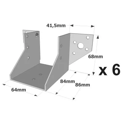 Sabots à ailes extérieures, gamme SAE CLASSIQUE (épaisseur 2mm, profondeur 84mm) - Réf. SAE200/64/2_6