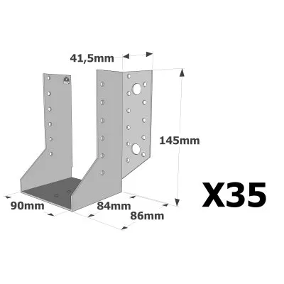Sabots à ailes extérieures, gamme SAE CLASSIQUE (épaisseur 2mm, profondeur 84mm) - Réf. SAE380/90/2_35