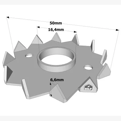 Crampon Bulldog simple denture C2 et C4 - Réf. C2-50M16G-B