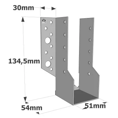 Sabots à ailes extérieures, gamme SBE ECONOMIQUE (épaisseur 1,5mm, profondeur 55mm) - Réf. SBE51/135