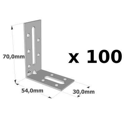 Équerres de fixation avec renfort - Réf. EFIXR753_100
