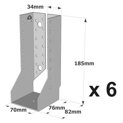 Sabots à ailes intérieures, gamme SAI CLASSIQUE (épaisseur 2mm) - Réf. SAI440/70/2_6