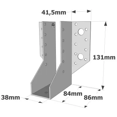 Sabots à ailes extérieures, gamme SAE CLASSIQUE (épaisseur 2mm, profondeur 84mm) - Réf. SAE300/38/2
