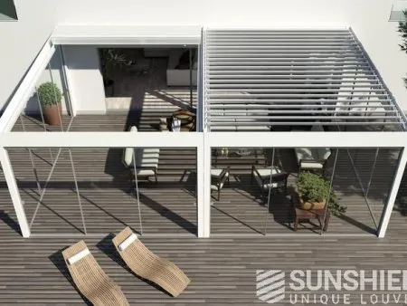 Rectini - Duo Lamellendak, blanc avec bord haut