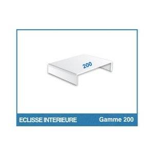 Éclisse intérieure blanche, modèle Gamme 200, finition moderne, design épuré, dimension standard, utilisé pour les portes intérieures.