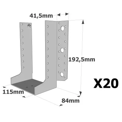 Sabots à ailes extérieures, gamme SAE CLASSIQUE (épaisseur 2mm, profondeur 84mm) - Réf. SAEL500/115/2_20