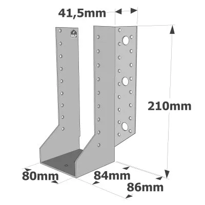 Sabots à ailes extérieures, gamme SAE CLASSIQUE (épaisseur 2mm, profondeur 84mm) - Réf. SAE500/80/2