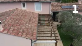 Structure existante, pergola à nu