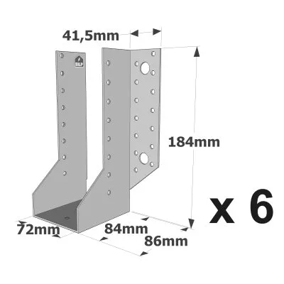 Sabots à ailes extérieures, gamme SAE CLASSIQUE (épaisseur 2mm, profondeur 84mm) - Réf. SAE440/72/2_6