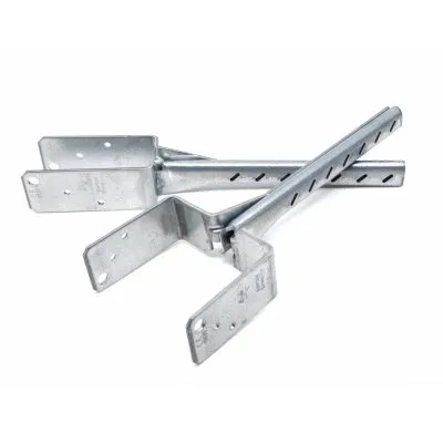 Pieds de poteau monobloc en U à sceller (sans soudure) - pour l'EXTERIEUR - Réf. PBWS90Z