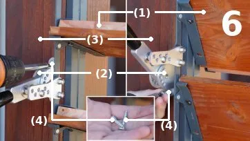 Mise en position ouverte pour fixer le support