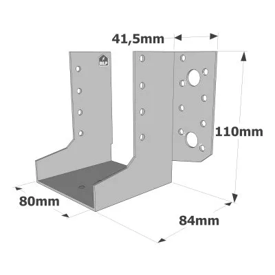 Sabots à ailes extérieures, gamme SAE CLASSIQUE (épaisseur 2mm, profondeur 84mm) - Réf. SAEL300/80/2