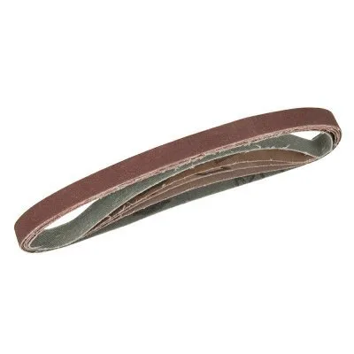 Lot de 5 bandes abrasives 13 x 457 mm - Grain 40, 60, 2 x 80 et 120mm - Réf. 910232