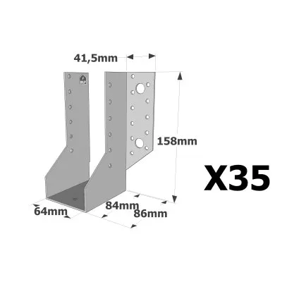 Sabots à ailes extérieures, gamme SAE CLASSIQUE (épaisseur 2mm, profondeur 84mm) - Réf. SAE380/64/2_35