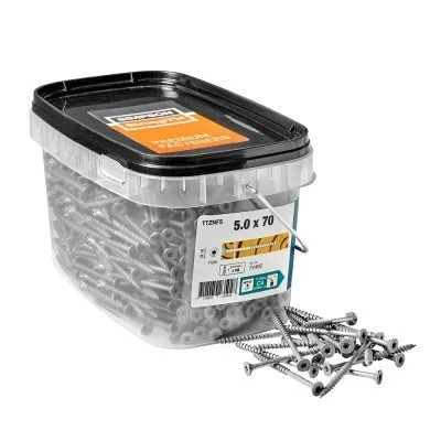 Vis bois tête fraisée Impreg+ - TTZNFS5.0X70 - CDT 750 vis - Réf. 74492