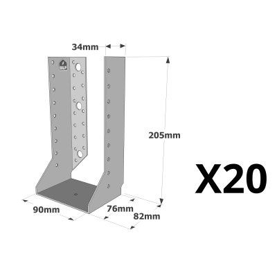 Sabots à ailes intérieures, gamme SAI CLASSIQUE (épaisseur 2mm) - Réf. SAI500/90/2_20