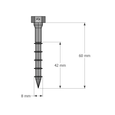 Vis connecteurs acier sur bois, SSH8.0X60 - Réf. 75136