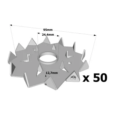 Crampon Bulldog simple denture C2 et C4 - Réf. C2-95M24G-B_50
