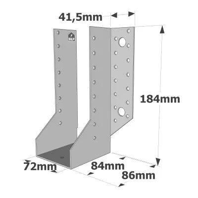 Sabots à ailes extérieures, gamme SAE CLASSIQUE (épaisseur 2mm, profondeur 84mm) - Réf. SAE440/72/2