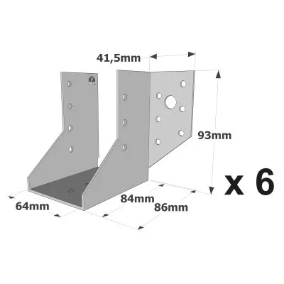 Sabots à ailes extérieures, gamme SAE CLASSIQUE (épaisseur 2mm, profondeur 84mm) - Réf. SAE250/64/2_6
