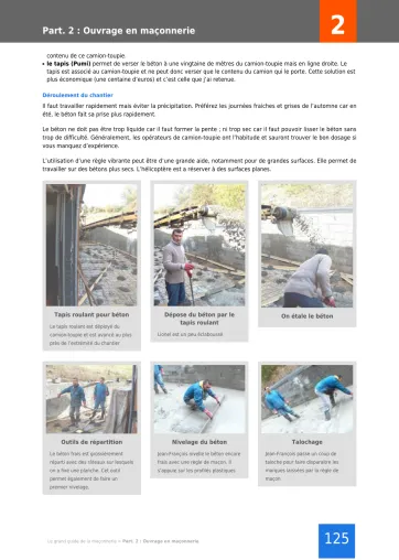 Extrait de la rubrique ouvrage en maçonnerie