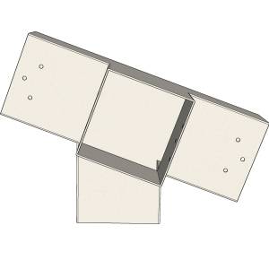 Connecteur SUNDIY pente 20° Blanc RAL 9010 - 120mm à 5 directions - Forme +