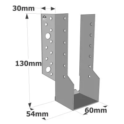 Sabots à ailes extérieures, gamme SBE ECONOMIQUE (épaisseur 1,5mm, profondeur 55mm) - Réf. SBE60/130