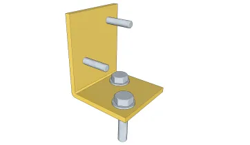 Cornière et tirefond