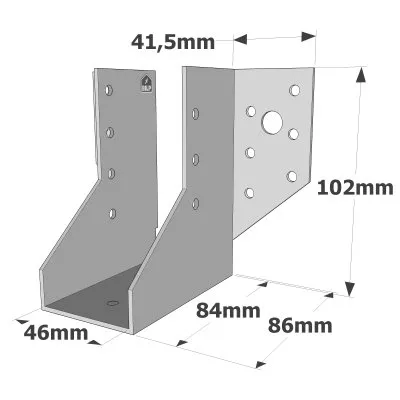 Sabots à ailes extérieures, gamme SAE CLASSIQUE (épaisseur 2mm, profondeur 84mm) - Réf. SAE250/46/2