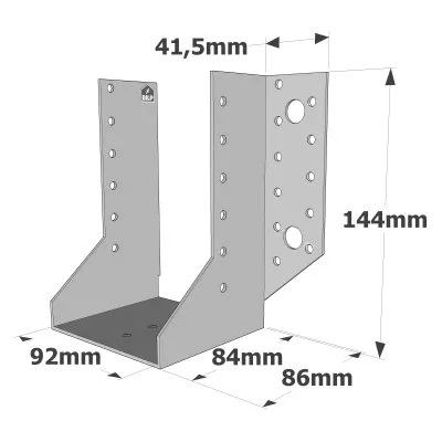 Sabots à ailes extérieures, gamme SAE CLASSIQUE (épaisseur 2mm, profondeur 84mm) - Réf. SAE380/92/2