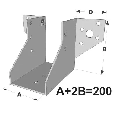 Sabots à ailes extérieures, gamme SAE SUR MESURE (épaisseur 2mm, profondeur 84mm) - Réf. SAE200/2X