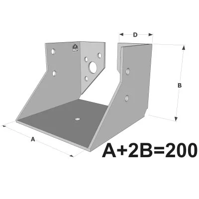 Sabots à ailes intérieures, gamme SAI SUR MESURE (épaisseur 2mm) - Réf. SAI200/2X