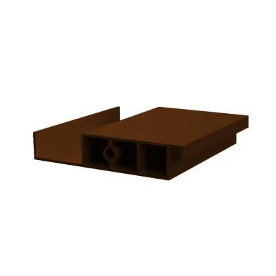 Echantillon d'une lame en aluminium pour pergola bioclimatique coloris marron effet corten