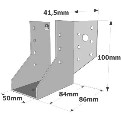 Sabots à ailes extérieures, gamme SAE CLASSIQUE (épaisseur 2mm, profondeur 84mm) - Réf. SAE250/50/2_6