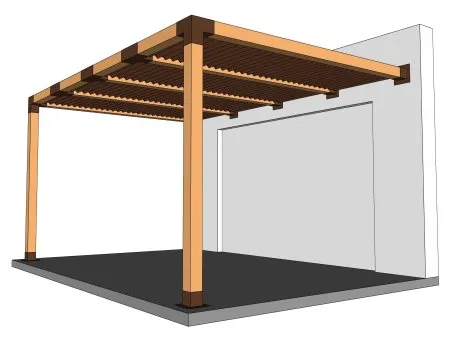 Devis en ligne d'une pergola bioclimatique ADOSSEE 120mm 