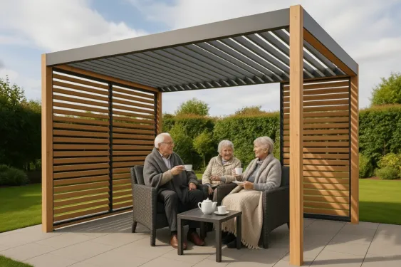 Matin doux, café au calme — brise-vent SUNDIY.